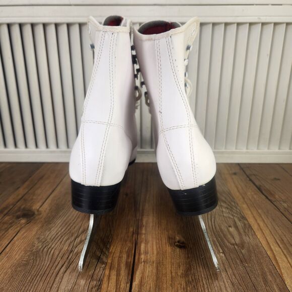 VTG American Rocket Figure Skates Style 520 Womens Sz 10 White Vinyl Athletic - Picture 5 of 11